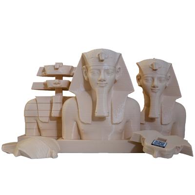 3D printed sphinx and pharaoh